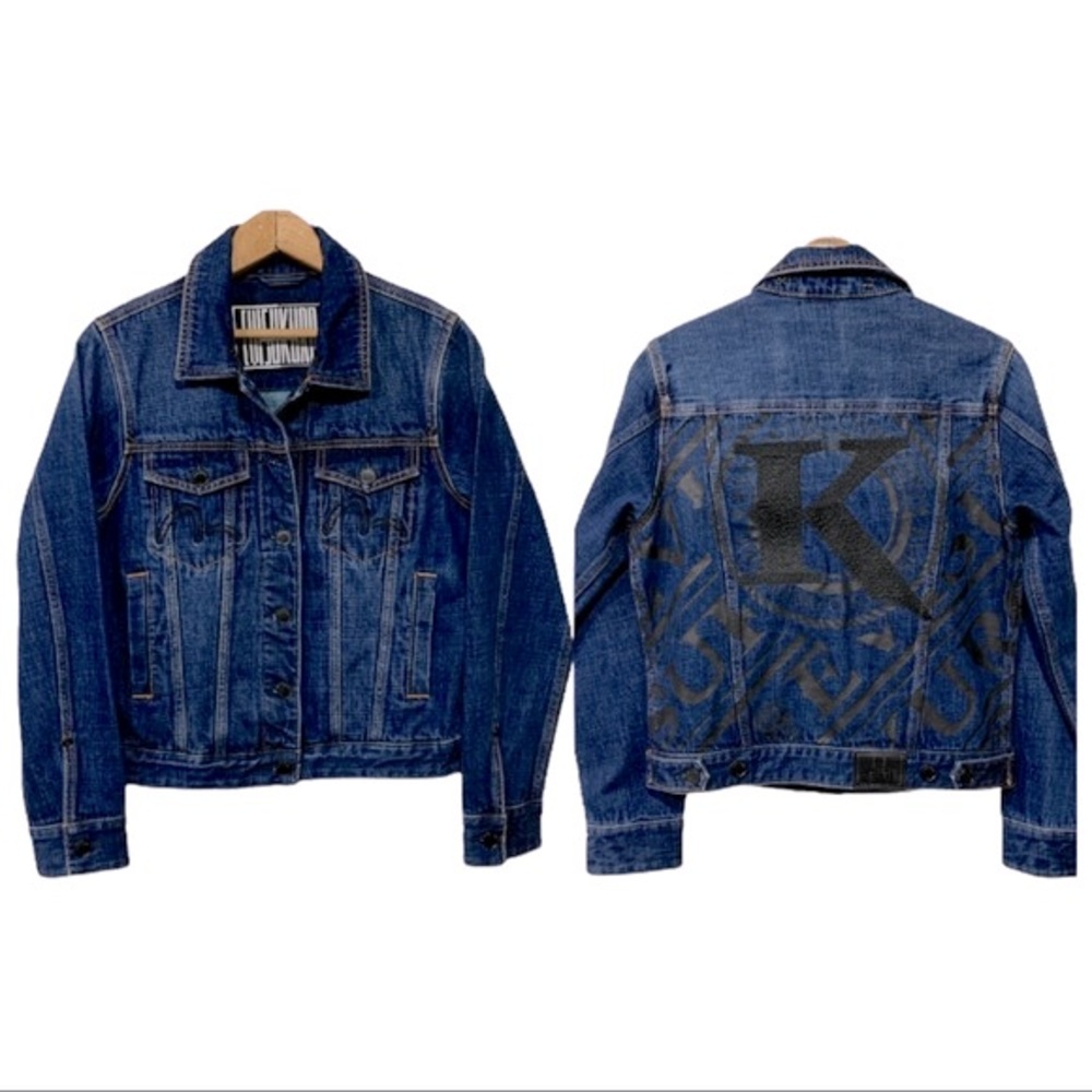 Evisu Kuro Japan Denim Jacket Signature Embellished S… Gem